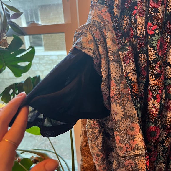 NWT size large Baltic Born teal, navy and pinks maxi skirt - Picture 5 of 6